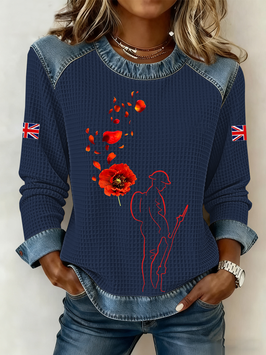 Women's Remembrance Day Lest We Forget Print Top