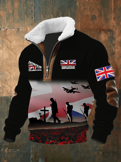 Men's Remembrance Day Lest We Forget Printed Sweatshirt