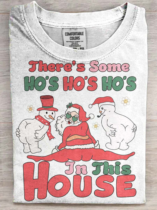 Funky Santa Print Casual Short-Sleeve T-Shirt
