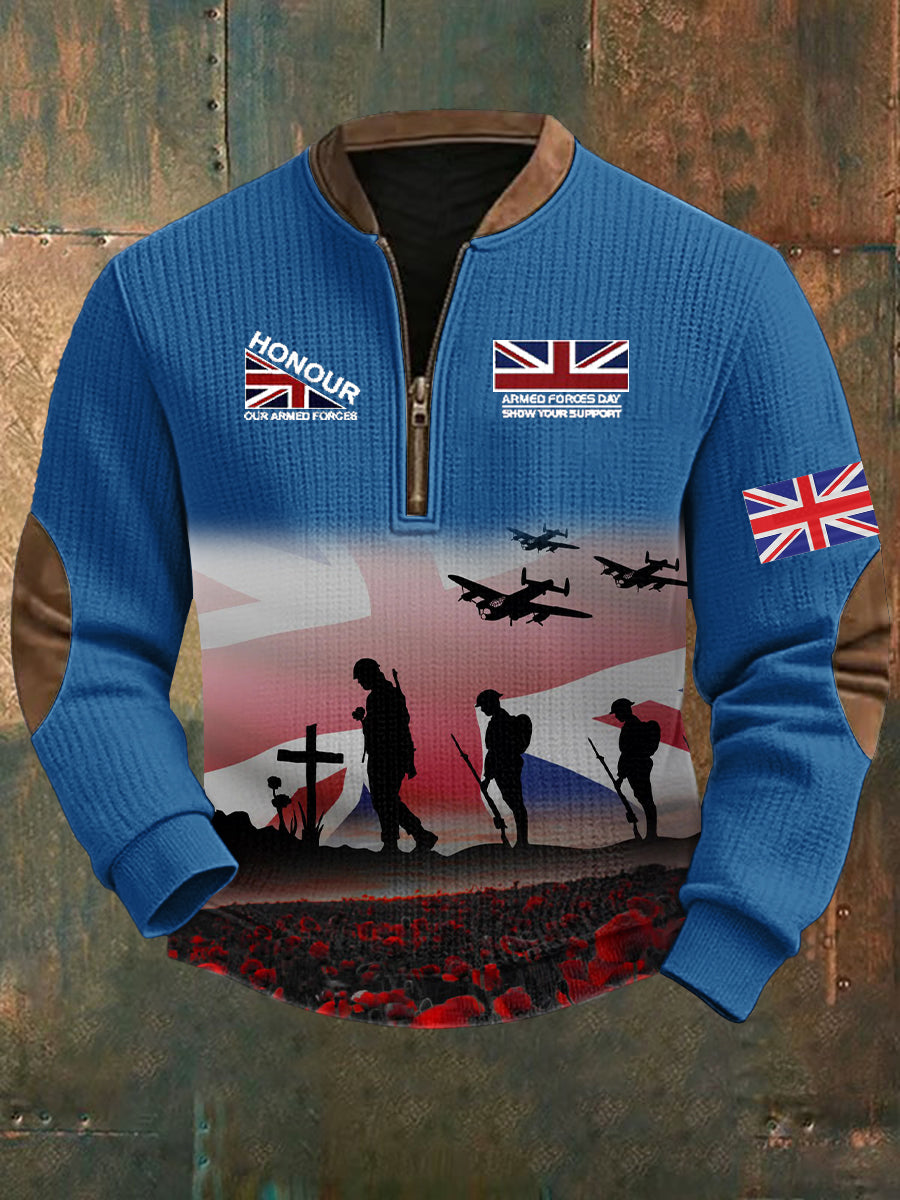 Men's Remembrance Day Lest We Forget Printed Sweatshirt