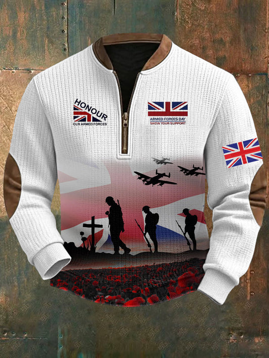 Men's Remembrance Day Lest We Forget Printed Sweatshirt