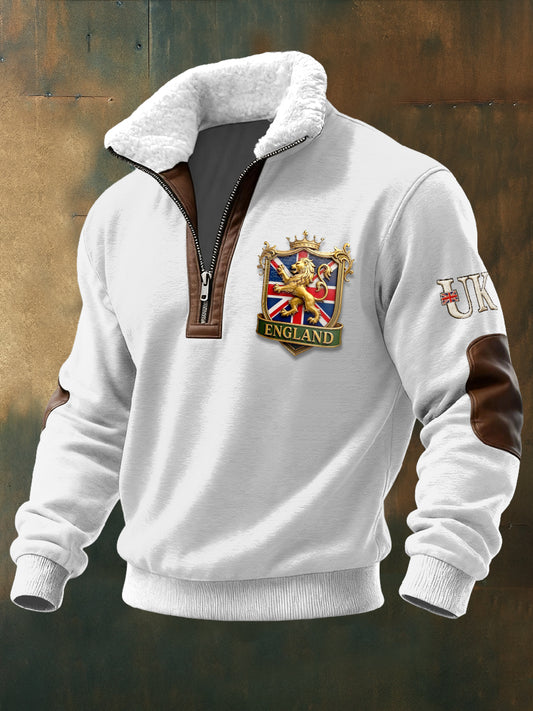 Men's White  British Sweatshirt