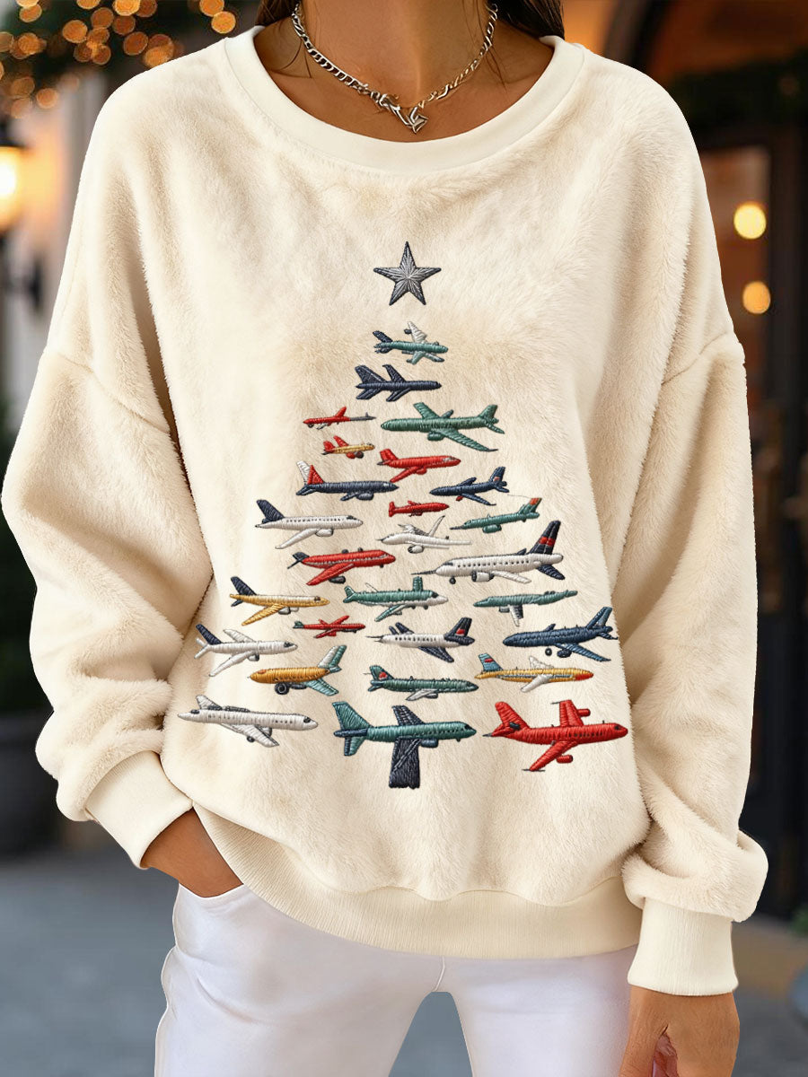 Women's Christmas Tree Fleeces Sweatshirts