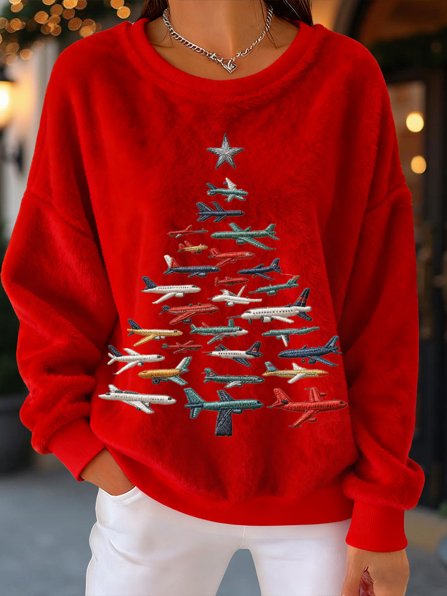 Women's Christmas Tree Fleeces Sweatshirts