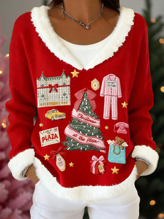 Women's Christmas Plush Tops