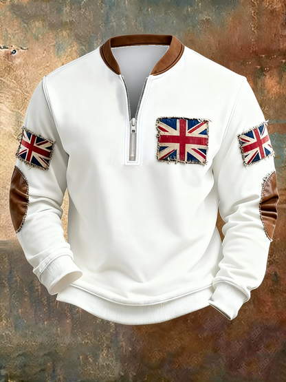 Men's British vintage flag print Sweatshirt