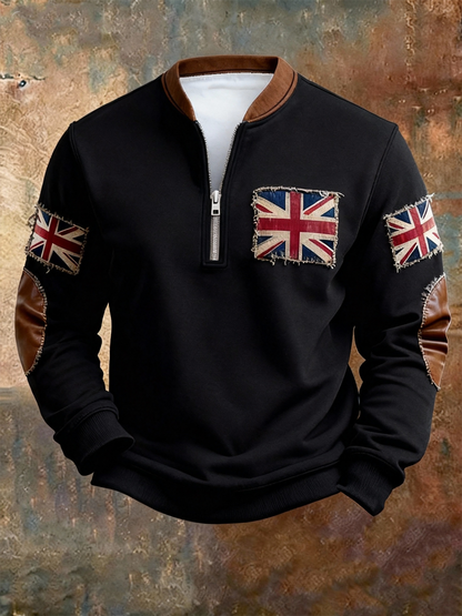Men's British vintage flag print Sweatshirt