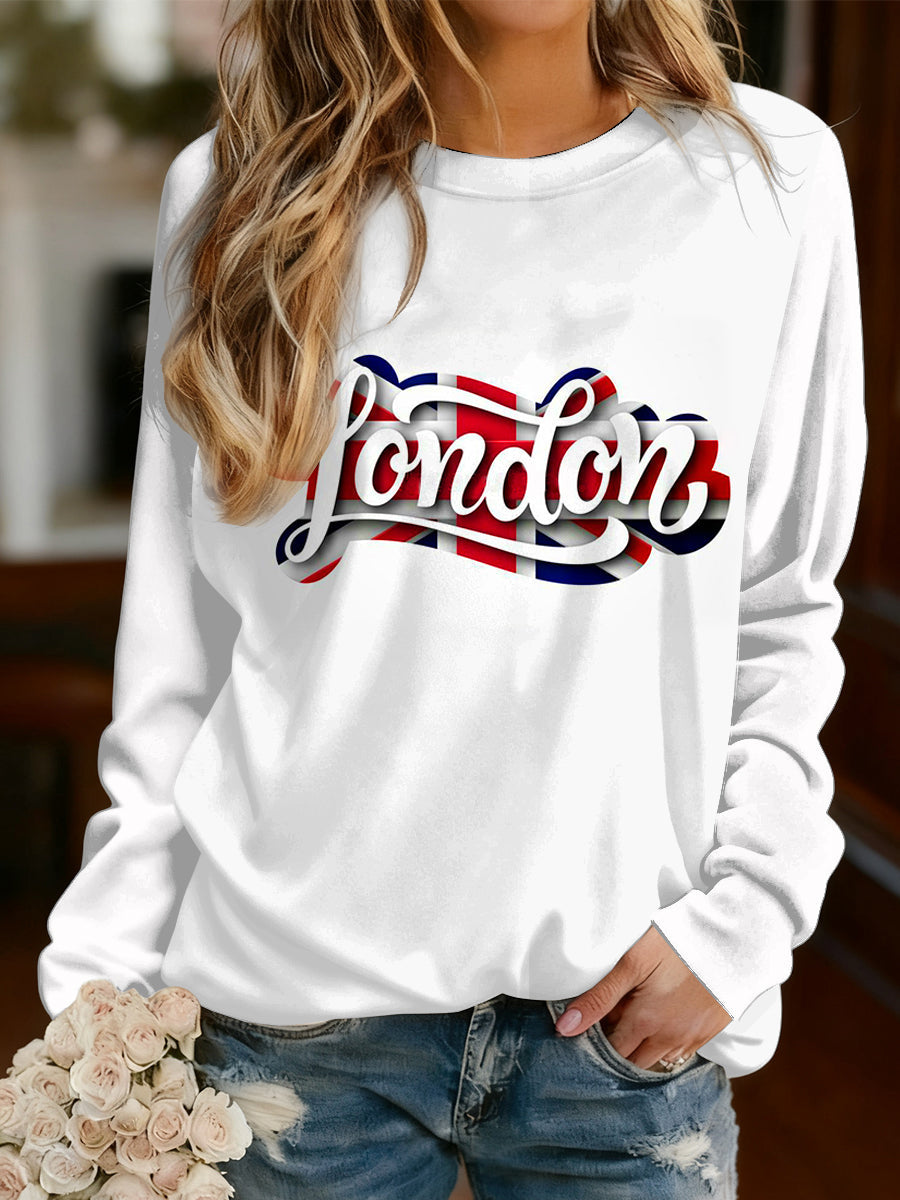 Women's Long-Sleeved Pullover with London design