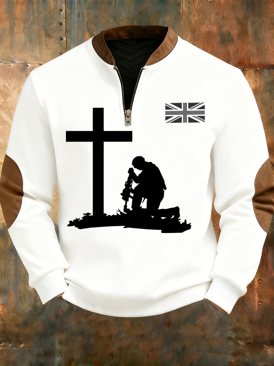 Men's Remembrance Day Commemorative Print Sweatshirt