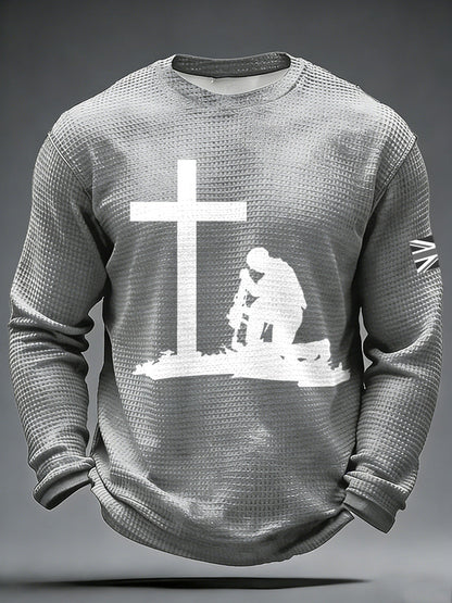 Men's UK Remembrance Day Commemorative Print Long-Sleeve T-Shirt