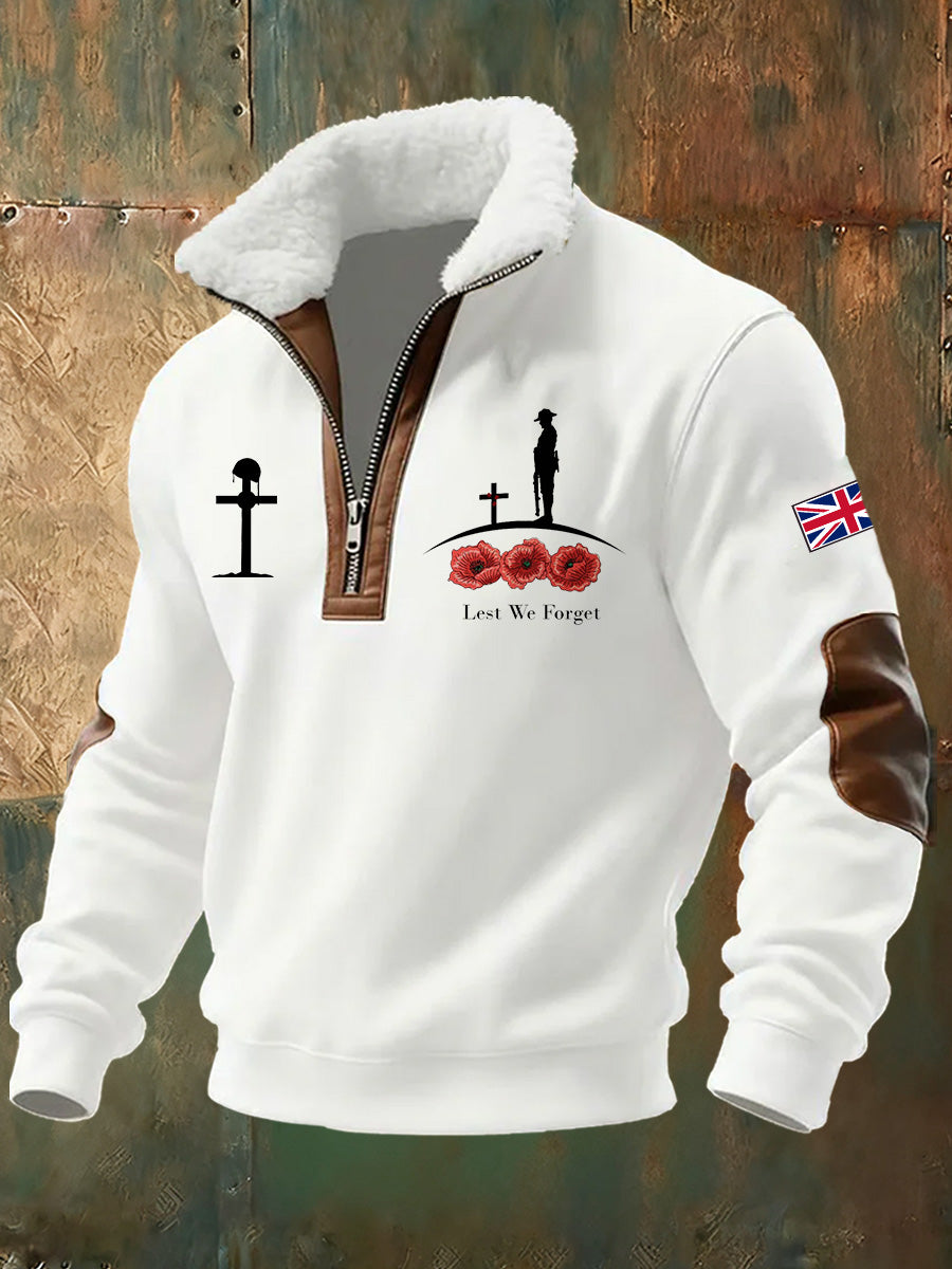 Men's Remembrance Day Commemorative Print Sweatshirt