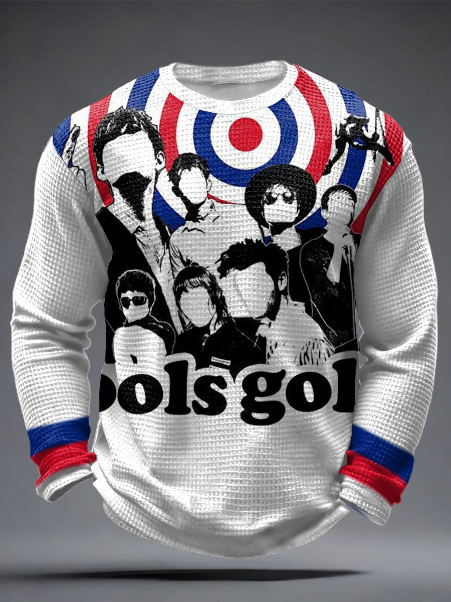 Men's iLemon Roses Music Lover Printed Waffle Tops