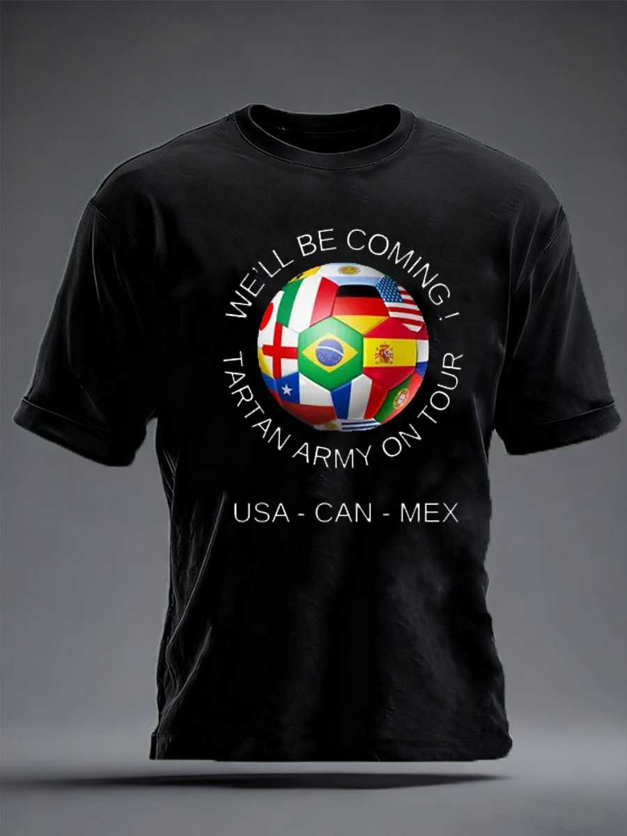 Men's UK Football Lover Scotland Printed imitation cotton short-sleeved T-shirt