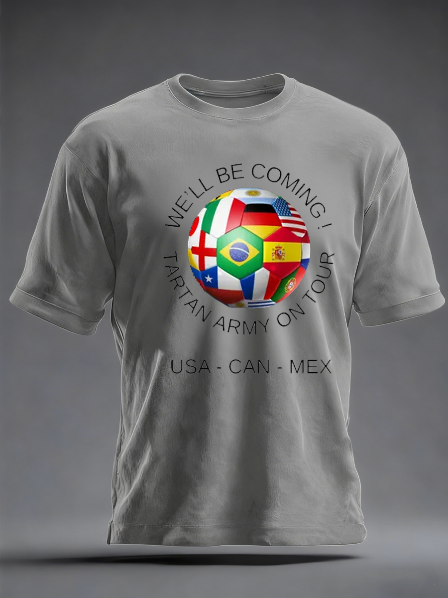 Men's UK Football Lover Scotland Printed imitation cotton short-sleeved T-shirt