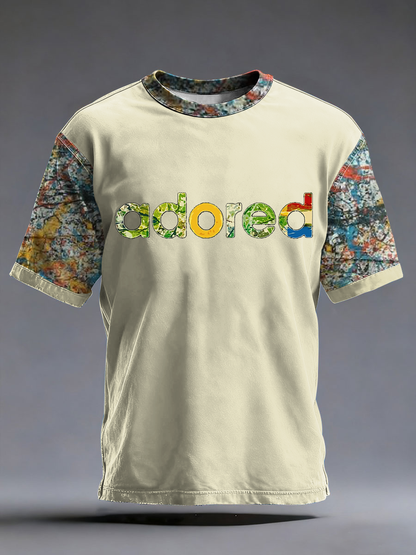 Men's Lemon Roses Music Lover Printed short sleeves t-shirt