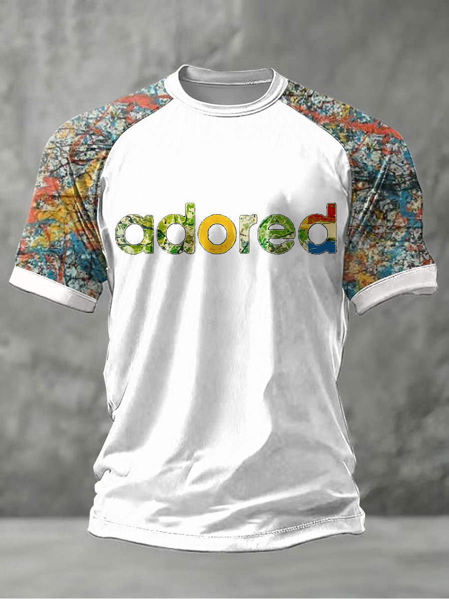 Men's Lemon Roses Music Lover Printed short sleeve t-shirt