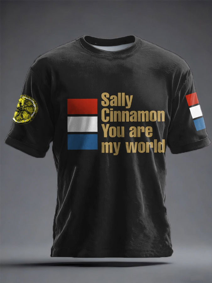 Unisex Lemon Roses Music Lover Printed T-shirt