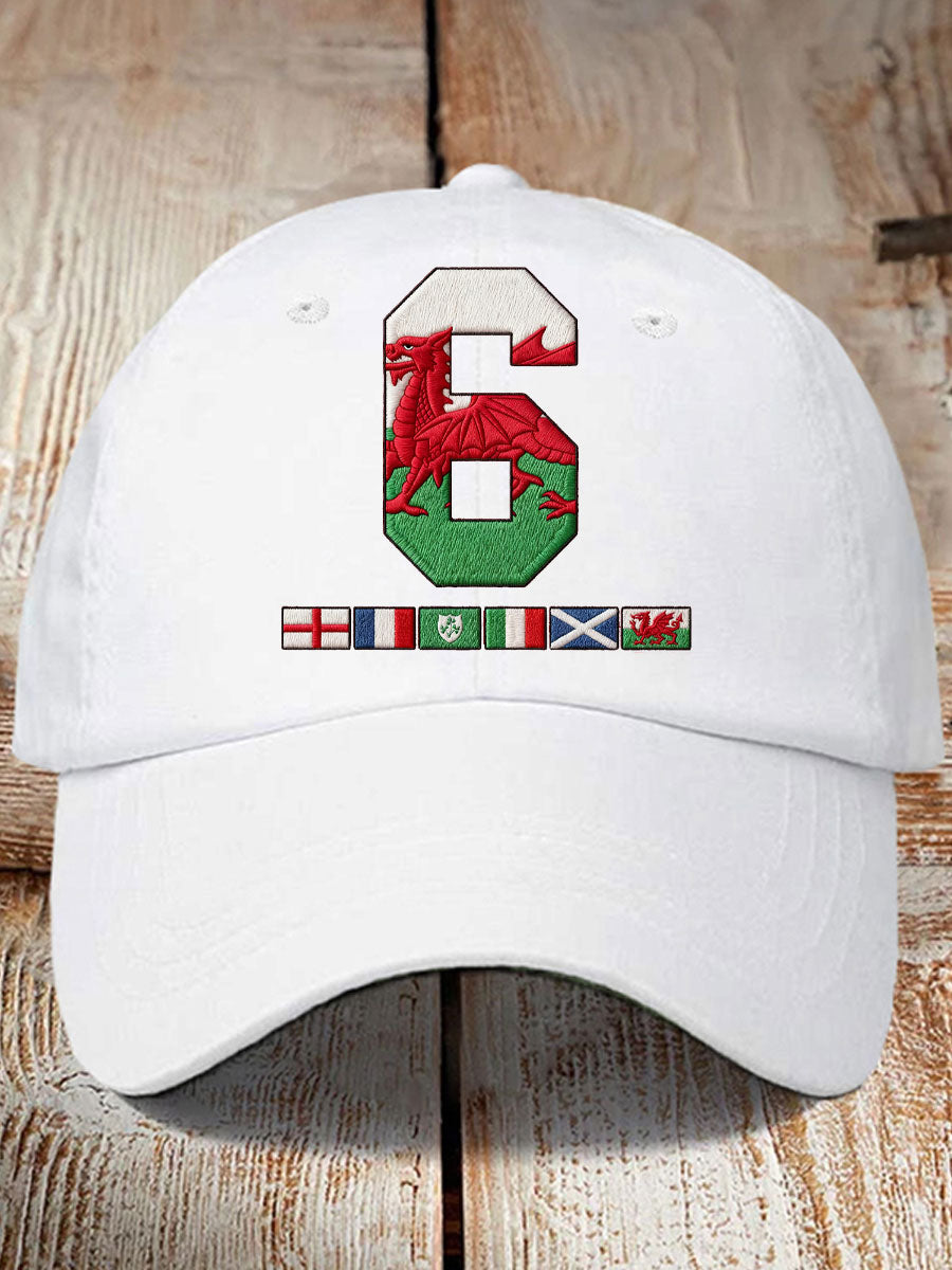 Unisex Wales Rugby Lover CYMRU Print Hat