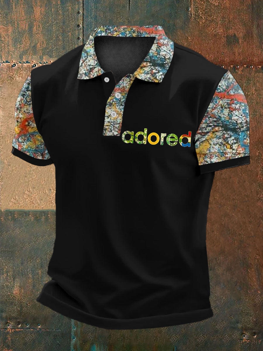 Men's Lemon Roses Music Lover Printed polo shirt