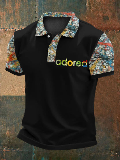 Men's Lemon Roses Music Lover Printed polo shirt
