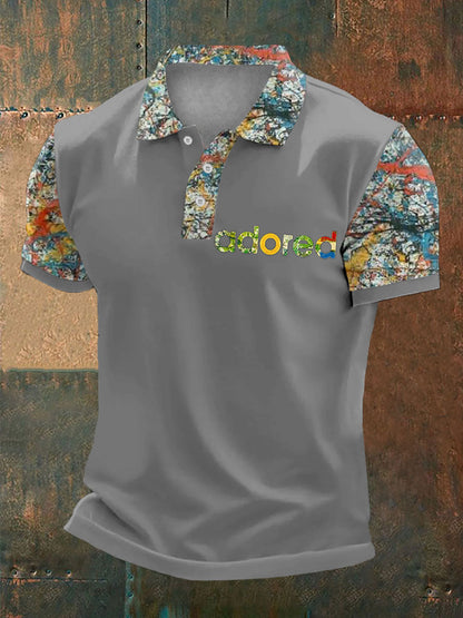 Men's Lemon Roses Music Lover Printed polo shirt