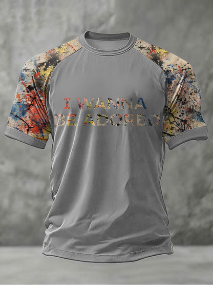Men's Lemon Roses Music Lover Printed short sleeve t-shirt