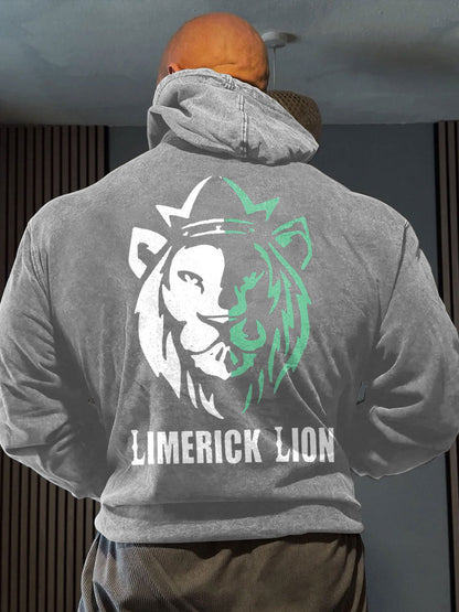 Men's Limerick Lion Ireland's Strongest Man DBAC Printed Hoodie