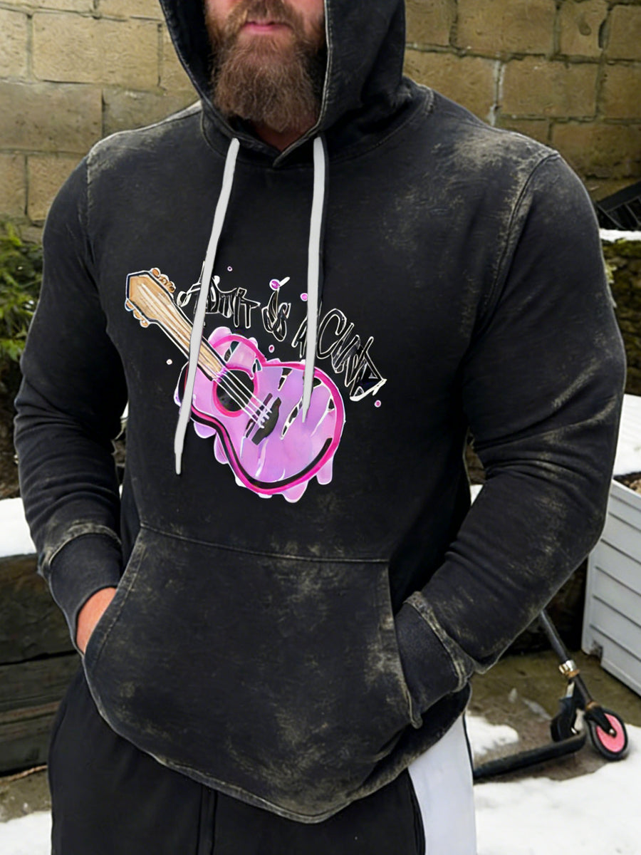 Retro Limerick Lions Ukulele DBAC Print Casual Hoodie