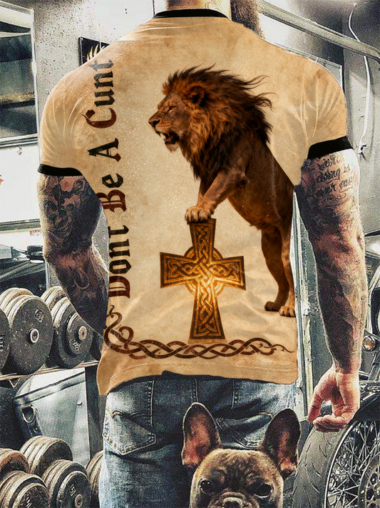 Men's Limerick Lion Ireland's Strongest Man Printed T-shirt