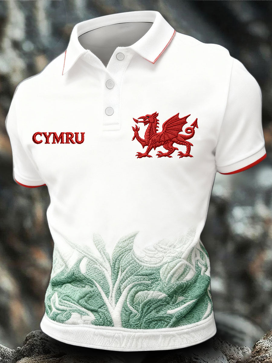 Men's Welsh Rugby Lover Printed Casual Tops