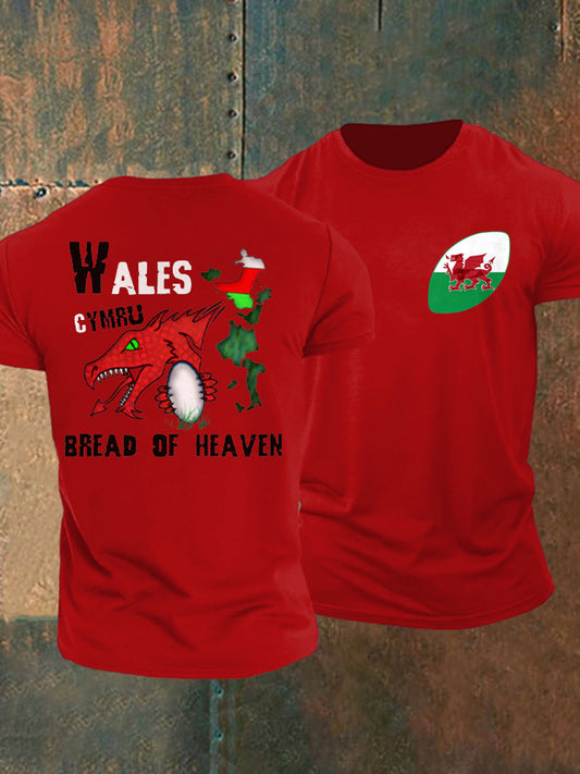 Men's Welsh Rugby Lover Printed T-shirt