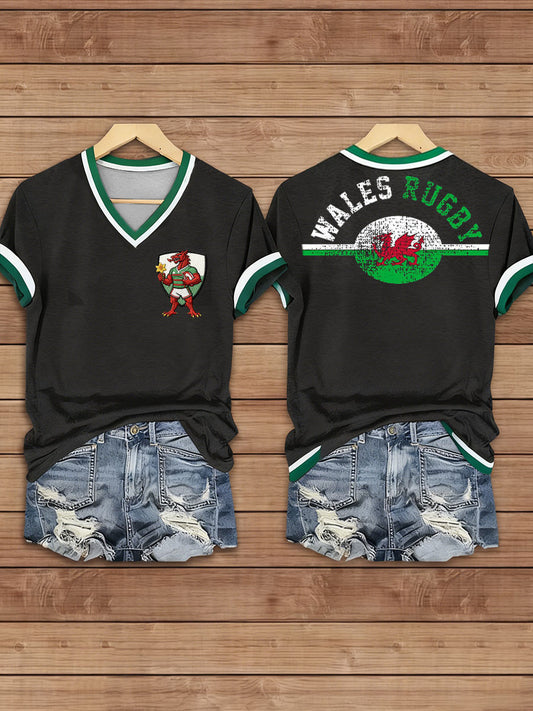 Women's Welsh Rugby Lover Printed T-shirt