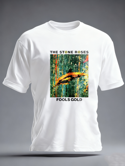 Men's Lemon Roses Music Lover Printed imitation cotton short-sleeved T-shirt