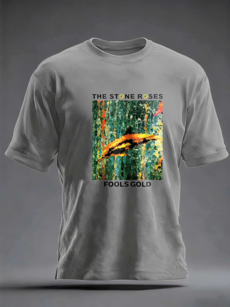 Men's Lemon Roses Music Lover Printed imitation cotton short-sleeved T-shirt