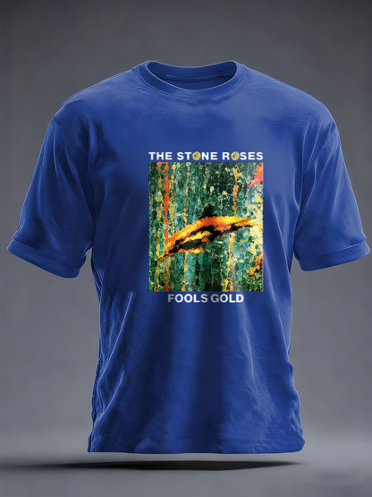 Men's Lemon Roses Music Lover Printed imitation cotton short-sleeved T-shirt