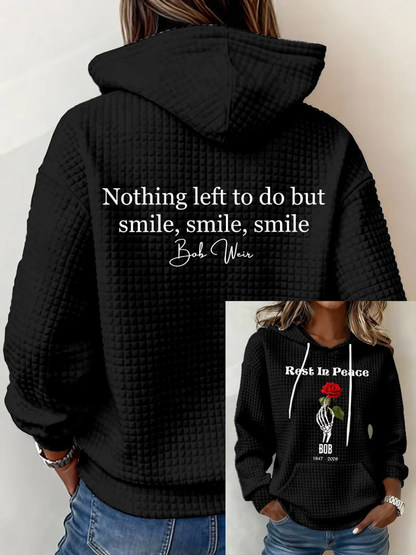 Women's RIP Bob Weir Large-sized Hooded Sweatshirt