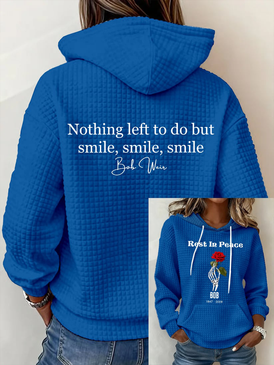 Women's RIP Bob Weir Large-sized Hooded Sweatshirt