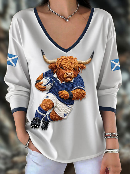 Women's Scotland Rugby Lover Printed Tops