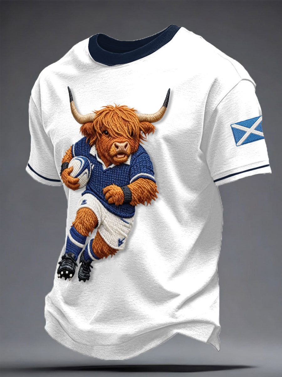 Men's Scotland Rugby Lover Printed T-shirt