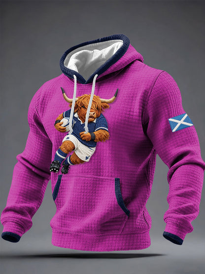 Men's Scotland Rugby Lover Printed Hoodie