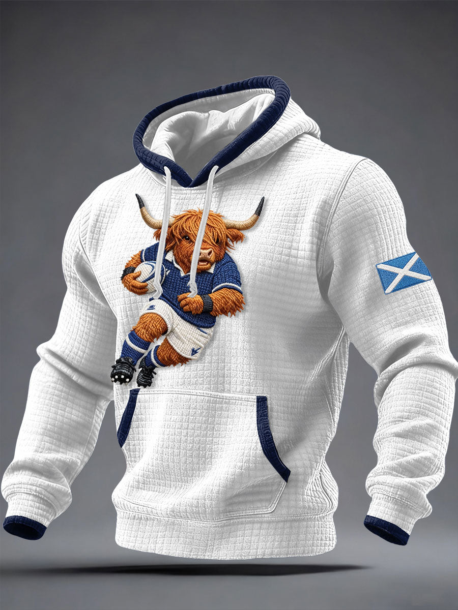 Men's Scotland Rugby Lover Printed Hoodie