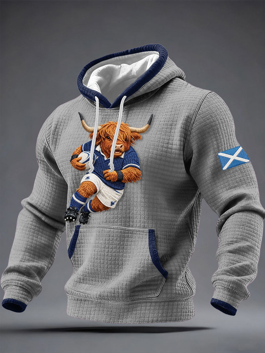 Men's Scotland Rugby Lover Printed Hoodie