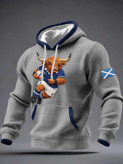 Men's Scotland Rugby Lover Printed Hoodie