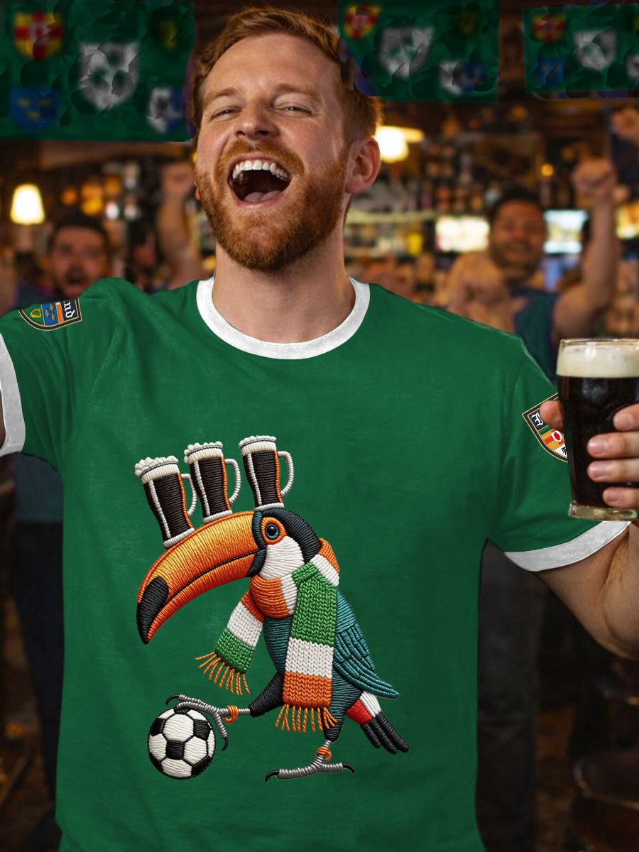 Men's Ireland Rugby Lover Shamrocks Printed T-shirt