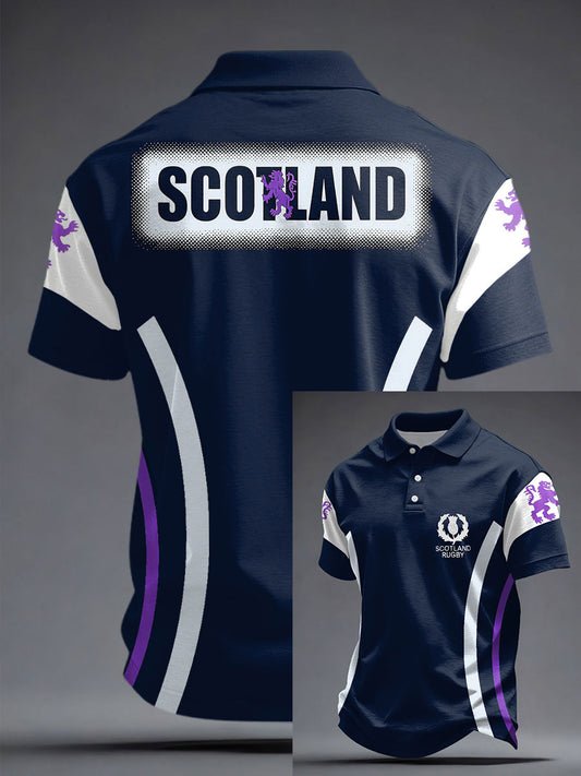 Men's Scotland Rugby Lover Printed Casual Tops