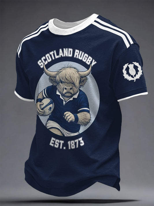 Men's Scotland Rugby Lover Printed T-shirt