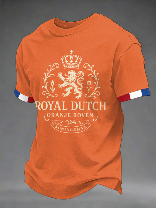 Casual heren koningsdag print