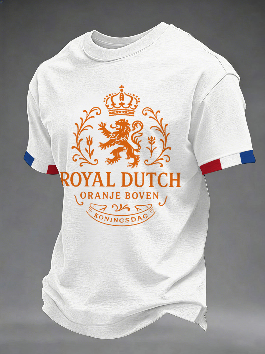 Casual heren koningsdag print