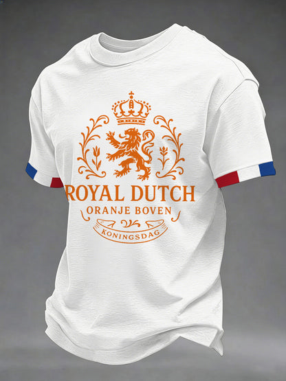 Casual heren koningsdag print