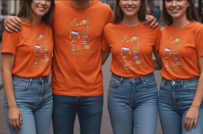 Heren Koningsdag Print Casual T-shirt